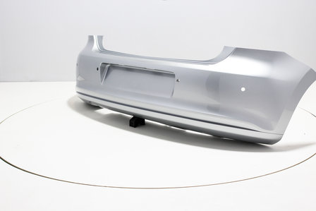 Rear Bumper +PDC +Exhaust hole Volkswagen Polo 6R REFLEXSILVER (LA7W)