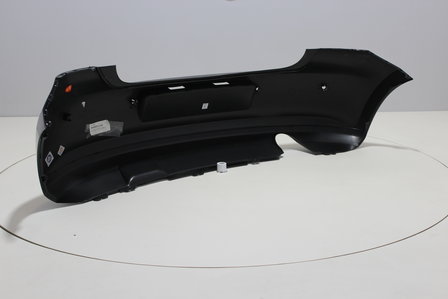 Rear Bumper +PDC +Exhaust hole Volkswagen Polo 6R DEEPBLACK (LC9X)