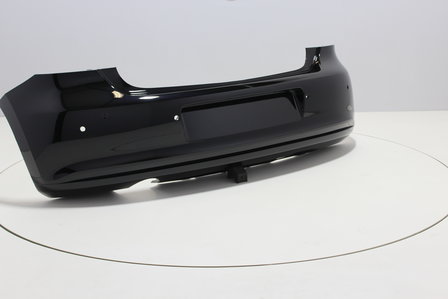 Rear Bumper +PDC +Exhaust hole Volkswagen Polo 6R BRILJANTSCHWARZ (L041)