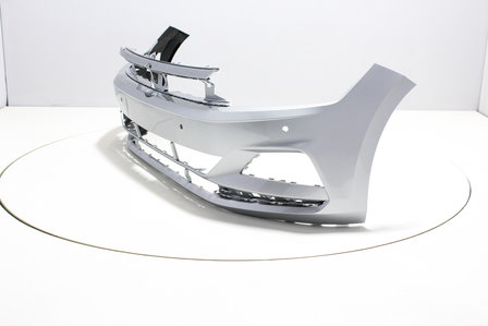 Front Bumper +PDC Volkswagen Polo 2G REFLEXSILVER (LA7W)