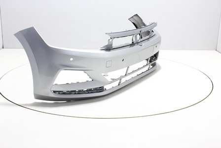 Front Bumper +PDC Volkswagen Polo 2G REFLEXSILVER (LA7W)