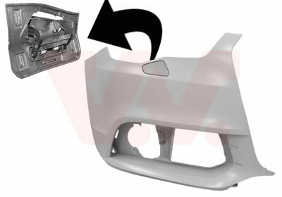 Front bumper right side +Headlampwashers Audi A1 EISSILBER (LX7W)