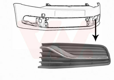 Voorbumpergrille links +Chroom VOLKSWAGEN Polo 6C