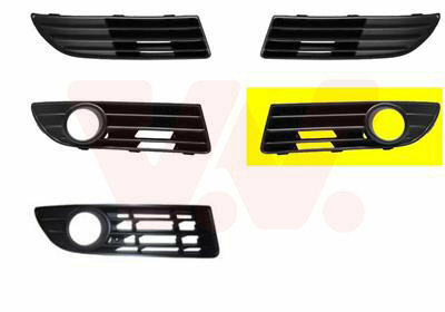 Mistlampgrille voorbumper links VOLKSWAGEN Polo 9N3