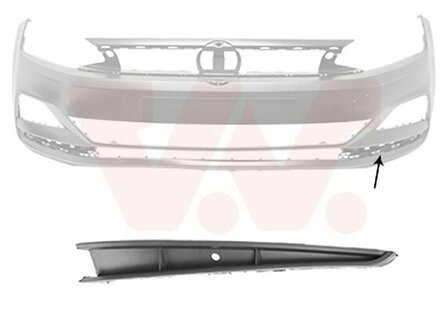 Luchtgrille voorbumper links Volkswagen Polo 2G