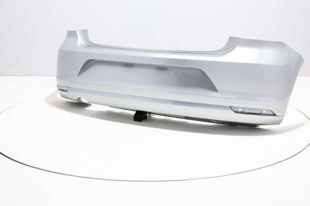 Rear Bumper +Exhaust hole Volkswagen Polo 6C REFLEXSILVER (LA7W)