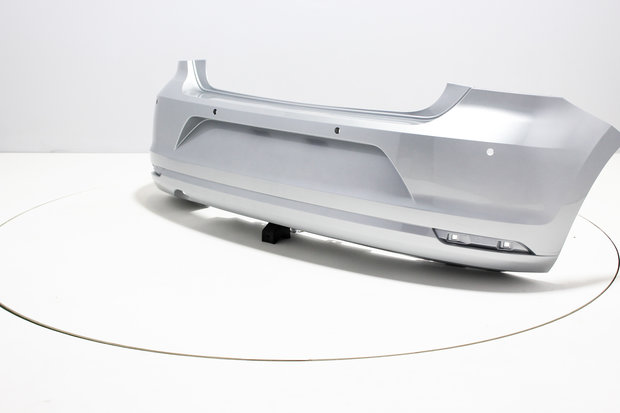 Rear Bumper +PDC +Exhaust hole Volkswagen Polo 6C REFLEXSILVER (LA7W)