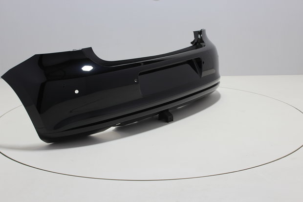 Rear Bumper +PDC +Exhaust hole Volkswagen Polo 6R DEEPBLACK (LC9X)