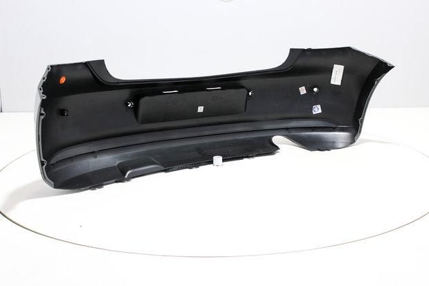 Rear Bumper +PDC +Exhaust hole Volkswagen Polo 6R PEPPERGREY (LD7R)