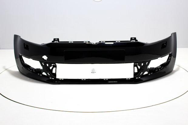 Front Bumper with headlamp washers Volkswagen Polo 6R DEEPBLACK (LC9X)