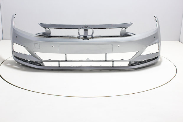 Front Bumper +PDC Volkswagen Polo 2G REFLEXSILVER (LA7W)