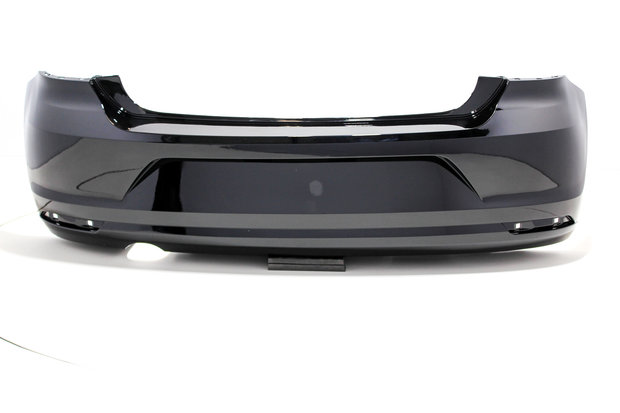 Rear Bumper +Exhaust hole Volkswagen Polo 6C DEEPBLACK (LC9X)