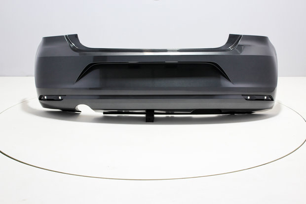 Rear Bumper +Exhaust hole Volkswagen Polo 6C PEPPERGREY (LD7R)